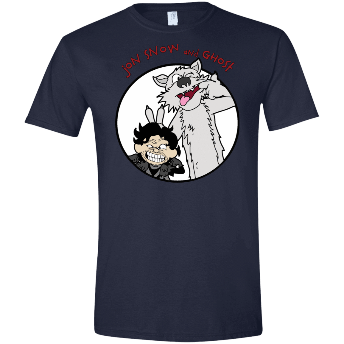 T-Shirts Navy / X-Small Jon and Ghost Men's Semi-Fitted Softstyle