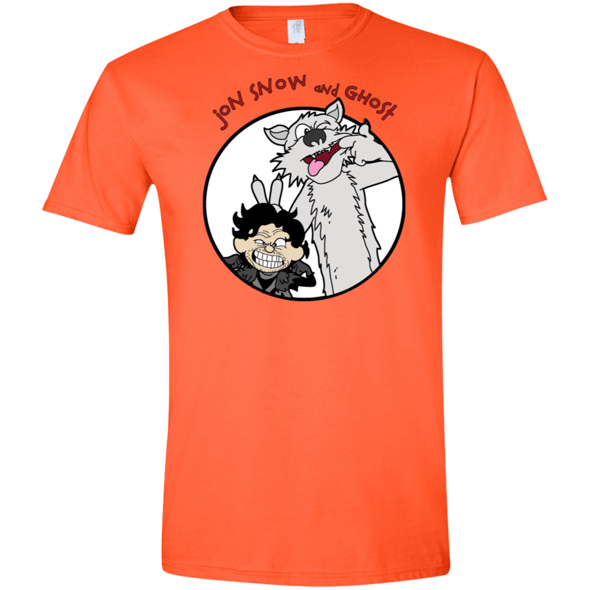 T-Shirts Orange / S Jon and Ghost Men's Semi-Fitted Softstyle