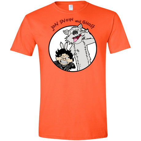 T-Shirts Orange / S Jon and Ghost Men's Semi-Fitted Softstyle