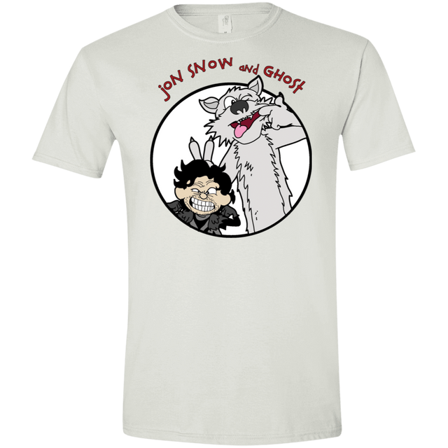 T-Shirts White / X-Small Jon and Ghost Men's Semi-Fitted Softstyle