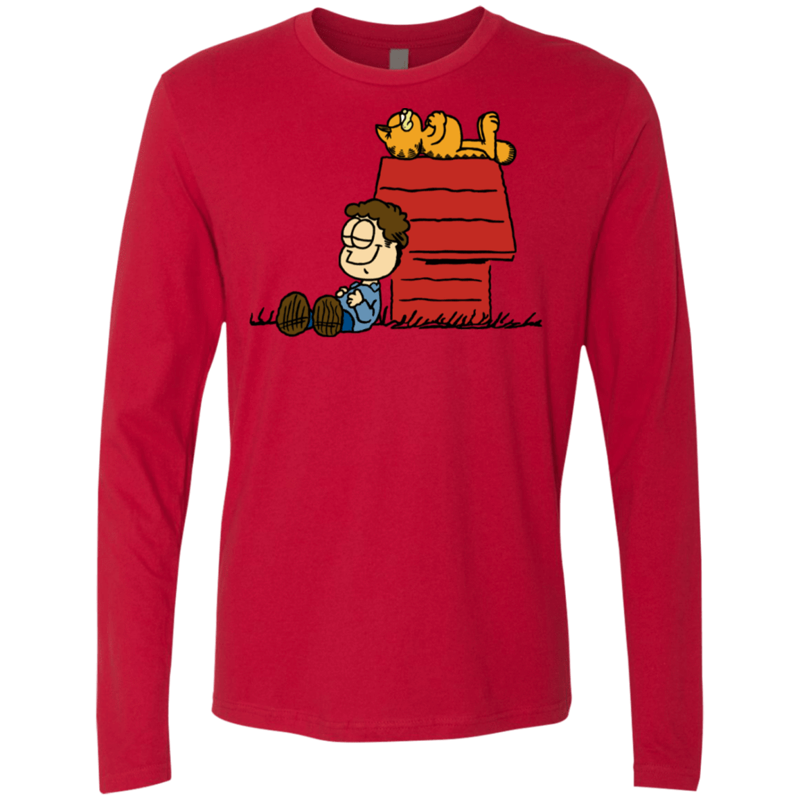 T-Shirts Red / S Jon Brown Men's Premium Long Sleeve