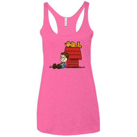 T-Shirts Vintage Pink / X-Small Jon Brown Women's Triblend Racerback Tank