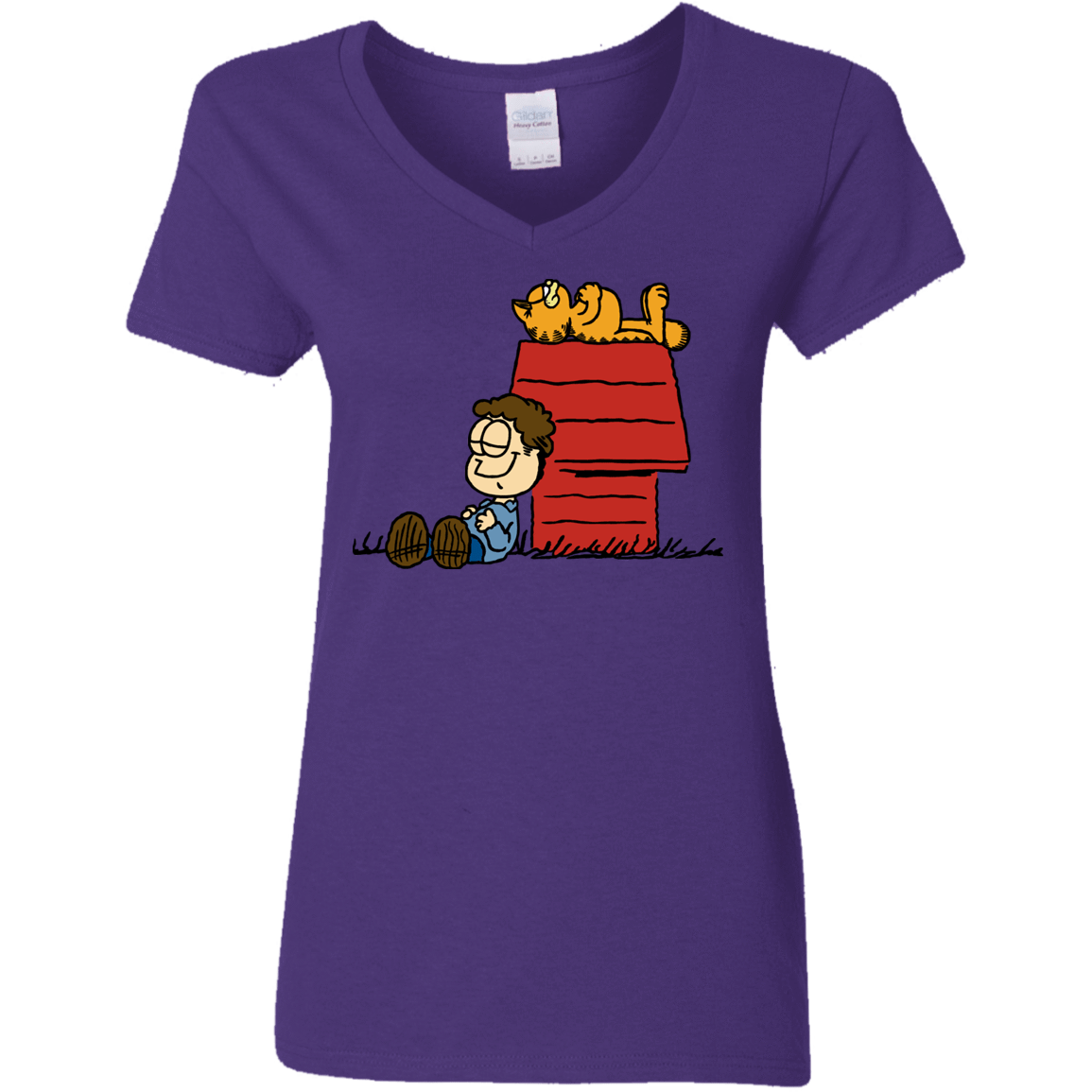 T-Shirts Purple / S Jon Brown Women's V-Neck T-Shirt