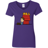 T-Shirts Purple / S Jon Brown Women's V-Neck T-Shirt