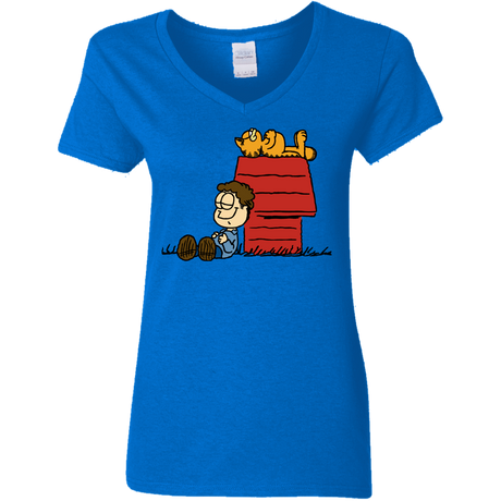 T-Shirts Royal / S Jon Brown Women's V-Neck T-Shirt