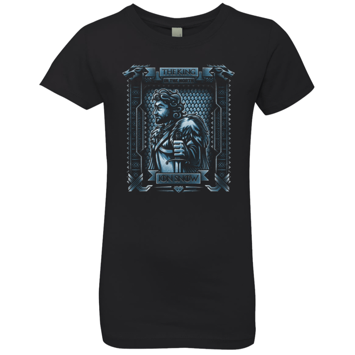 T-Shirts Black / YXS Jon Snow King in the North Girls Premium T-Shirt