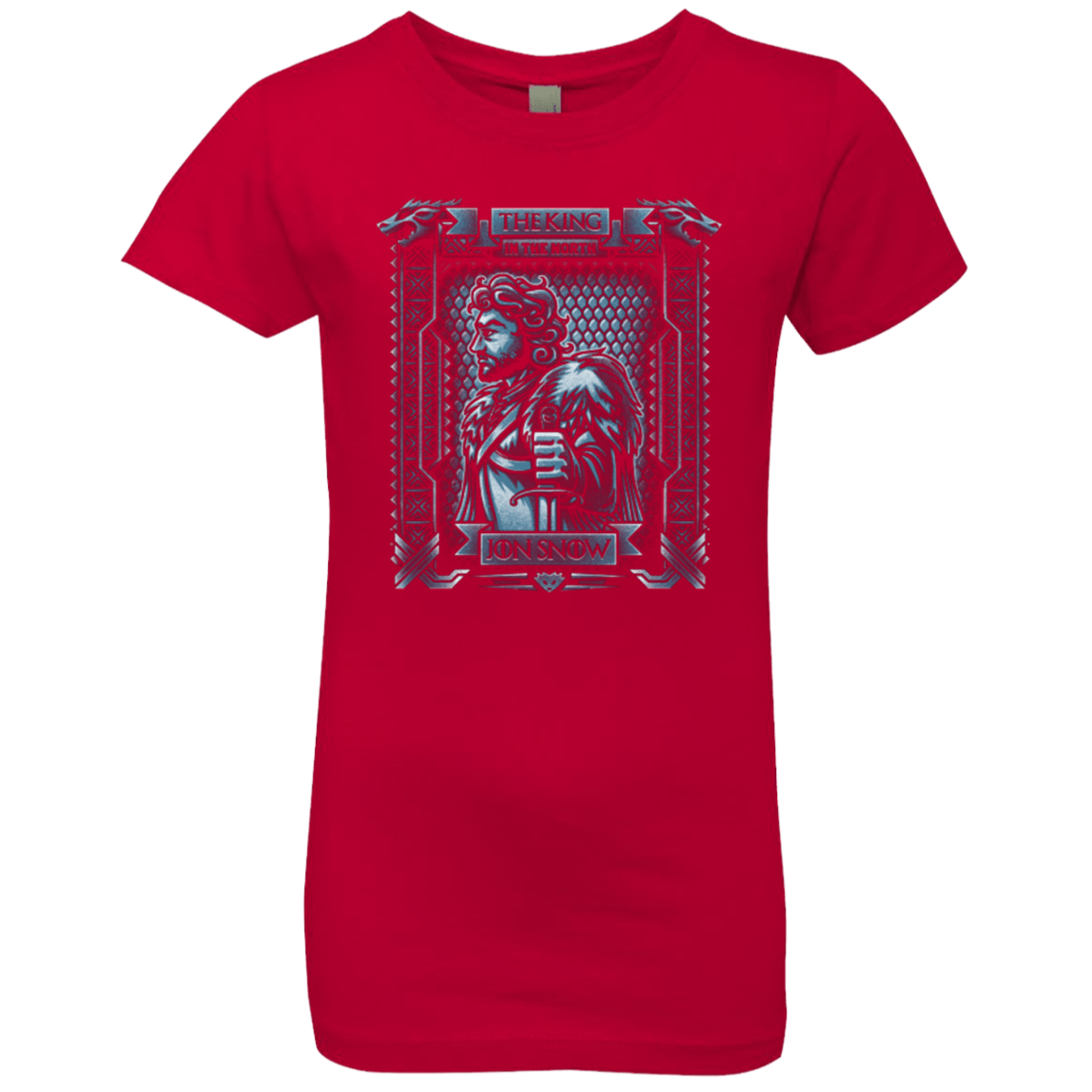T-Shirts Red / YXS Jon Snow King in the North Girls Premium T-Shirt