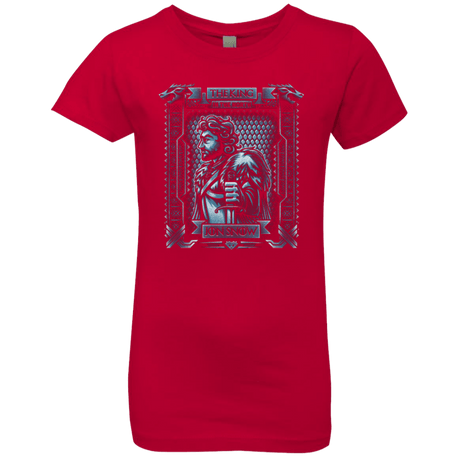 T-Shirts Red / YXS Jon Snow King in the North Girls Premium T-Shirt