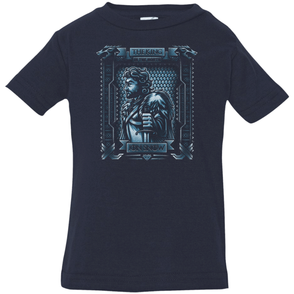 T-Shirts Navy / 6 Months Jon Snow King in the North Infant Premium T-Shirt