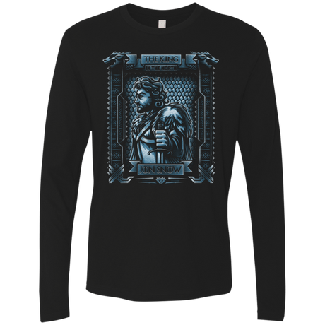 T-Shirts Black / Small Jon Snow King in the North Men's Premium Long Sleeve