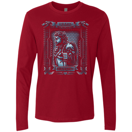 T-Shirts Cardinal / Small Jon Snow King in the North Men's Premium Long Sleeve