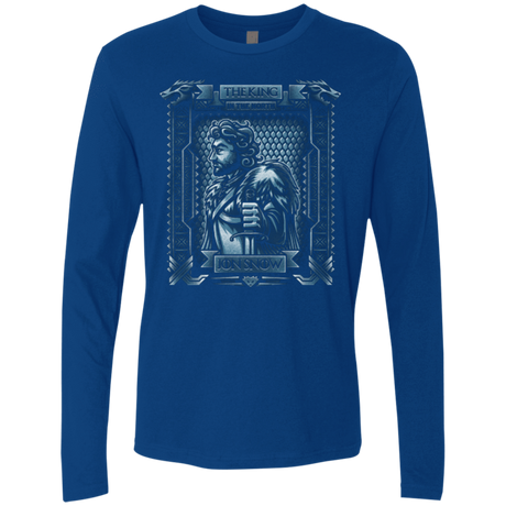 T-Shirts Royal / Small Jon Snow King in the North Men's Premium Long Sleeve