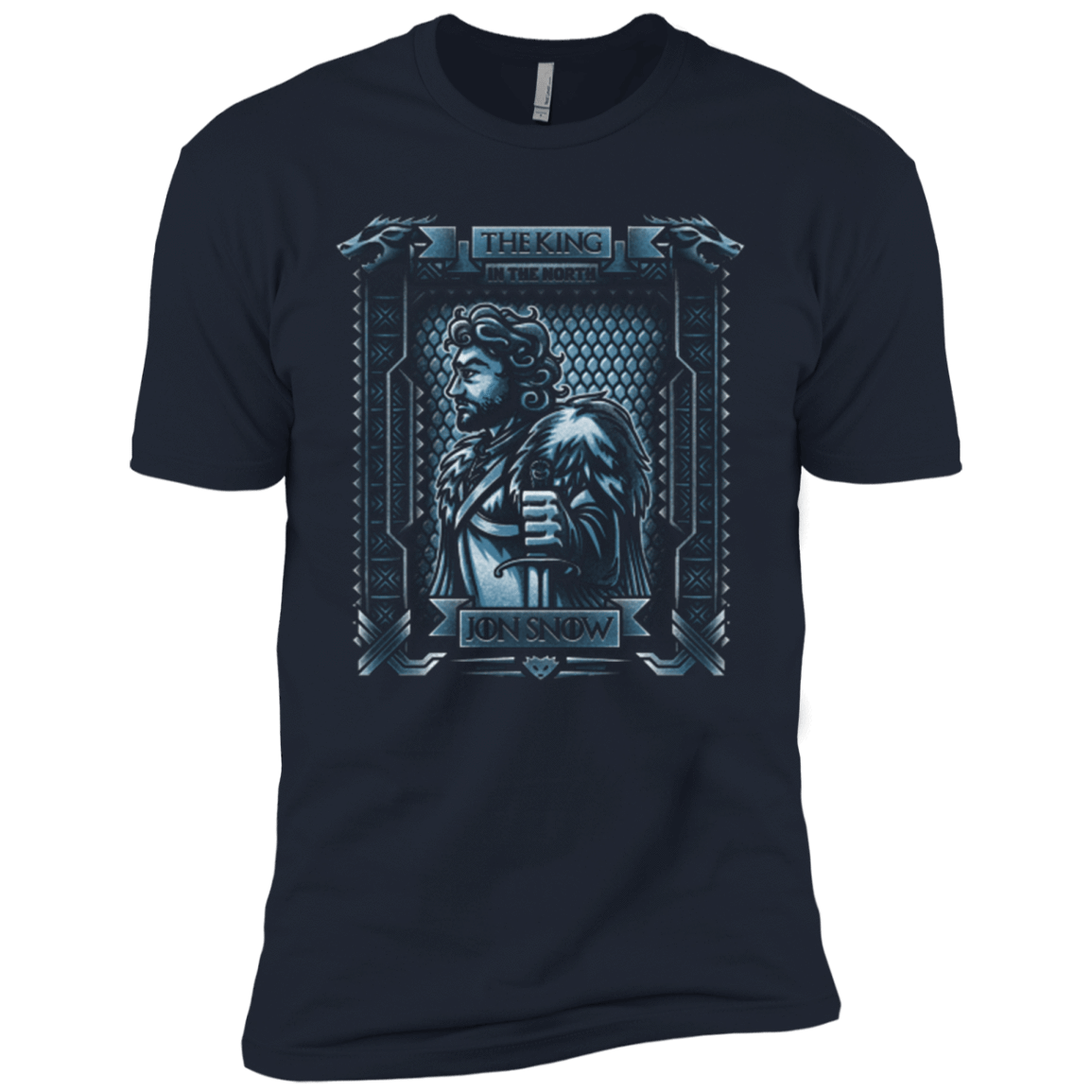 T-Shirts Midnight Navy / X-Small Jon Snow King in the North Men's Premium T-Shirt