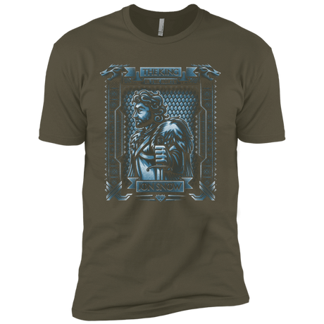 T-Shirts Military Green / X-Small Jon Snow King in the North Men's Premium T-Shirt