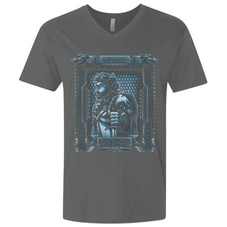 T-Shirts Heavy Metal / X-Small Jon Snow King in the North Men's Premium V-Neck
