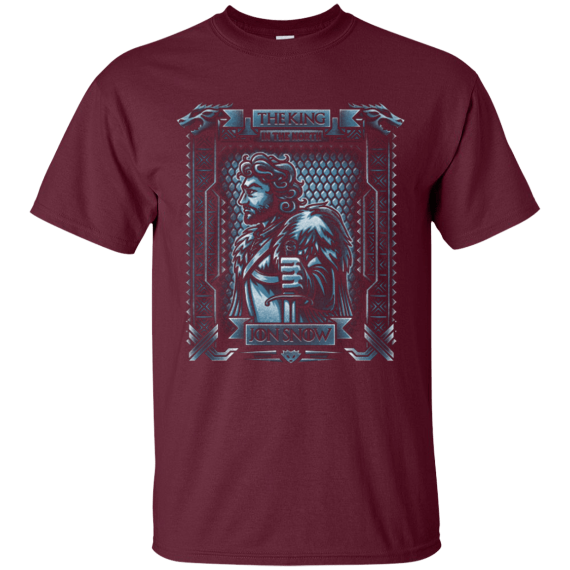 T-Shirts Maroon / Small Jon Snow King in the North T-Shirt