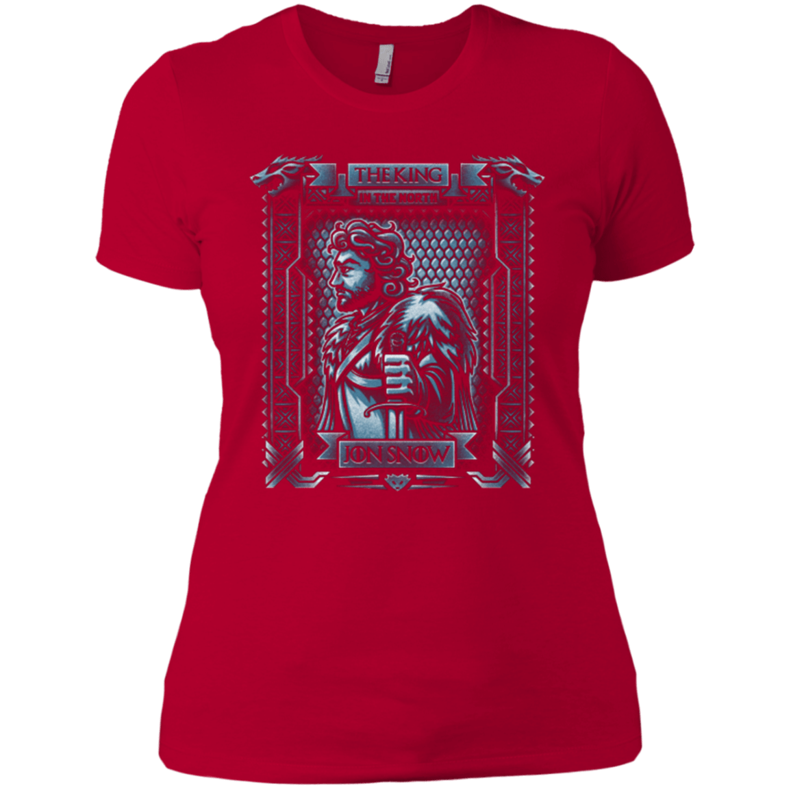 T-Shirts Red / X-Small Jon Snow King in the North Women's Premium T-Shirt