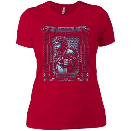 T-Shirts Red / X-Small Jon Snow King in the North Women's Premium T-Shirt