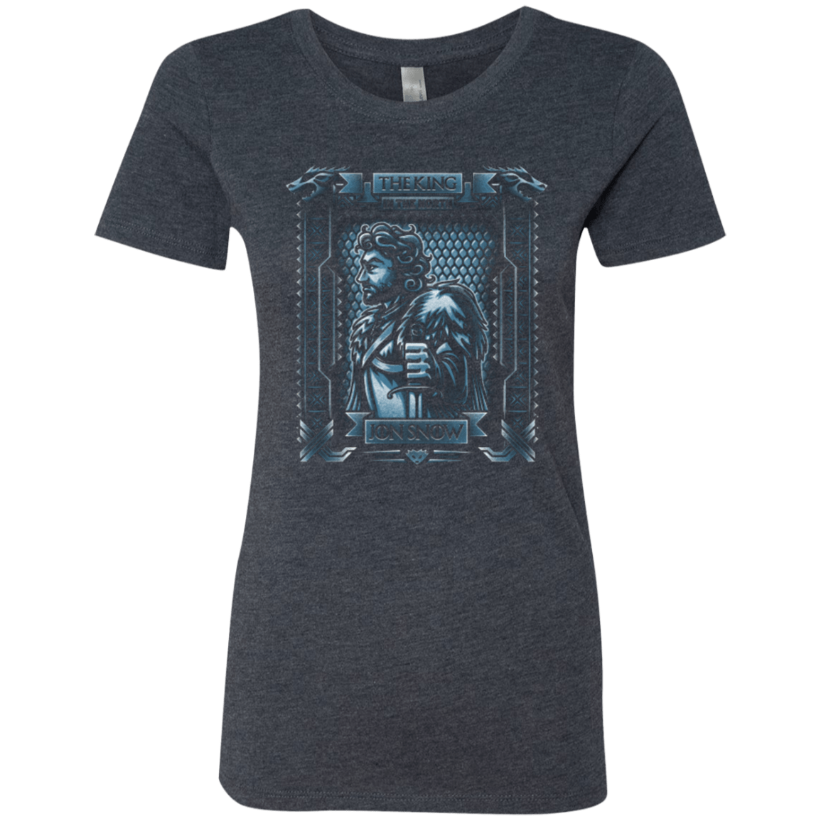 T-Shirts Vintage Navy / Small Jon Snow King in the North Women's Triblend T-Shirt