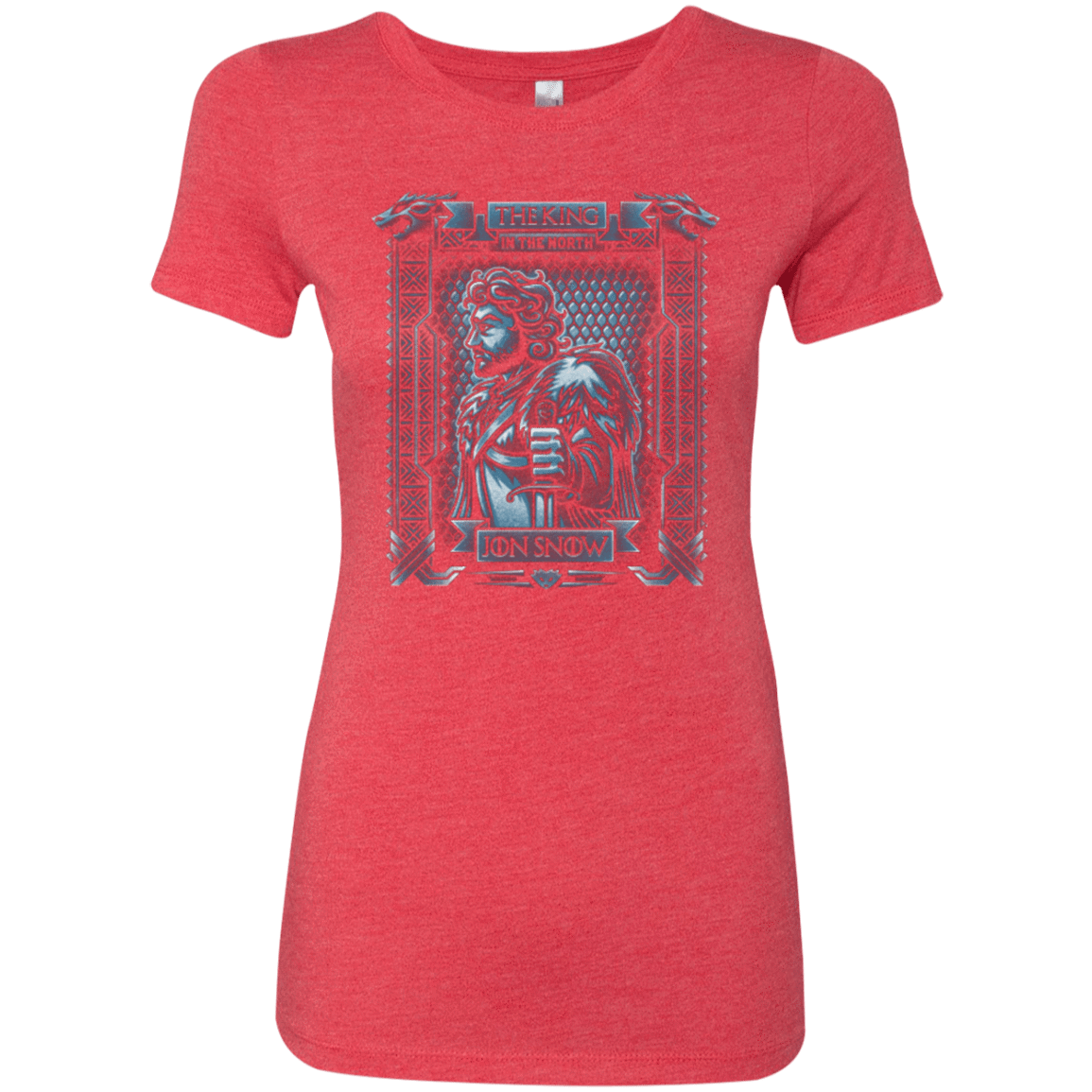 T-Shirts Vintage Red / Small Jon Snow King in the North Women's Triblend T-Shirt