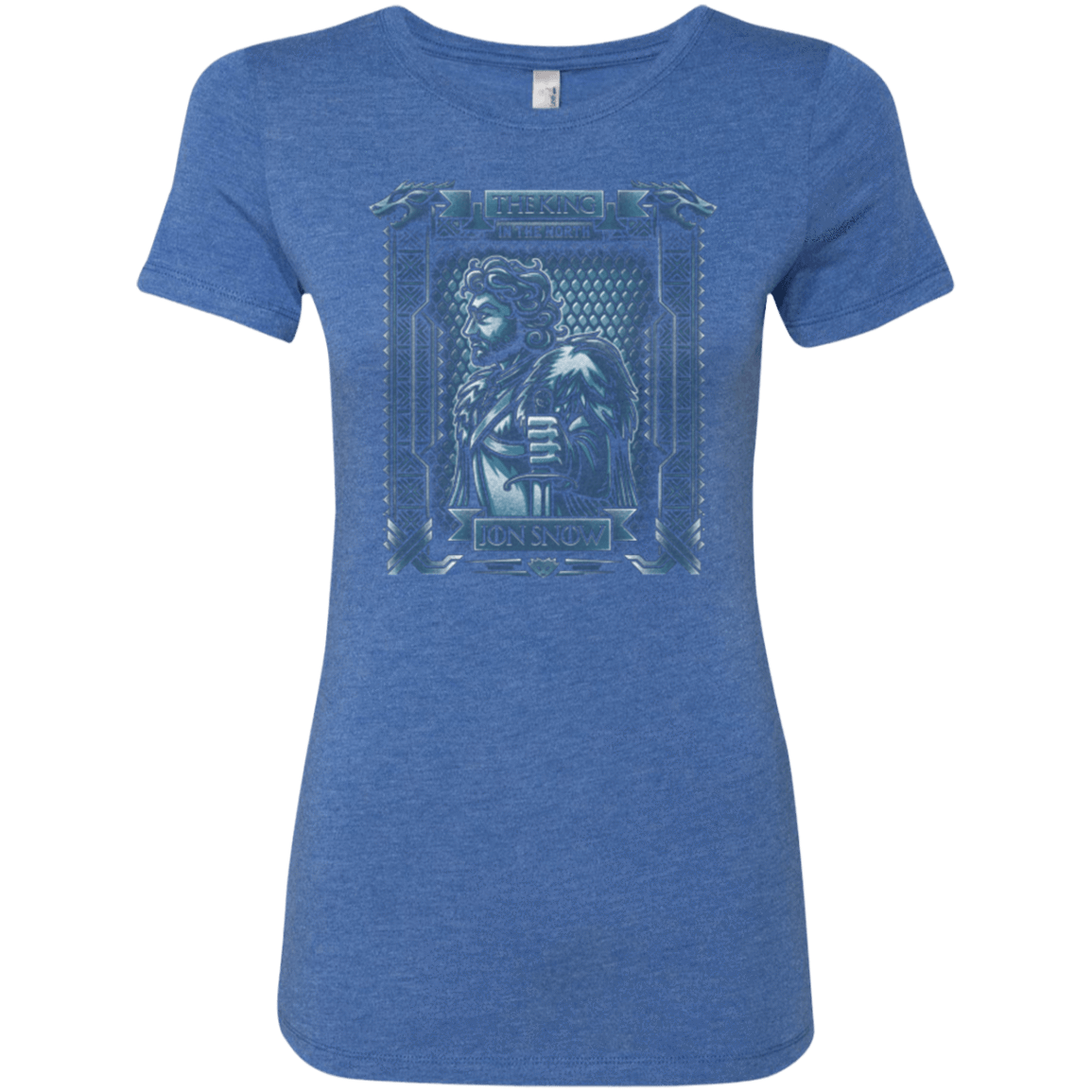 T-Shirts Vintage Royal / Small Jon Snow King in the North Women's Triblend T-Shirt