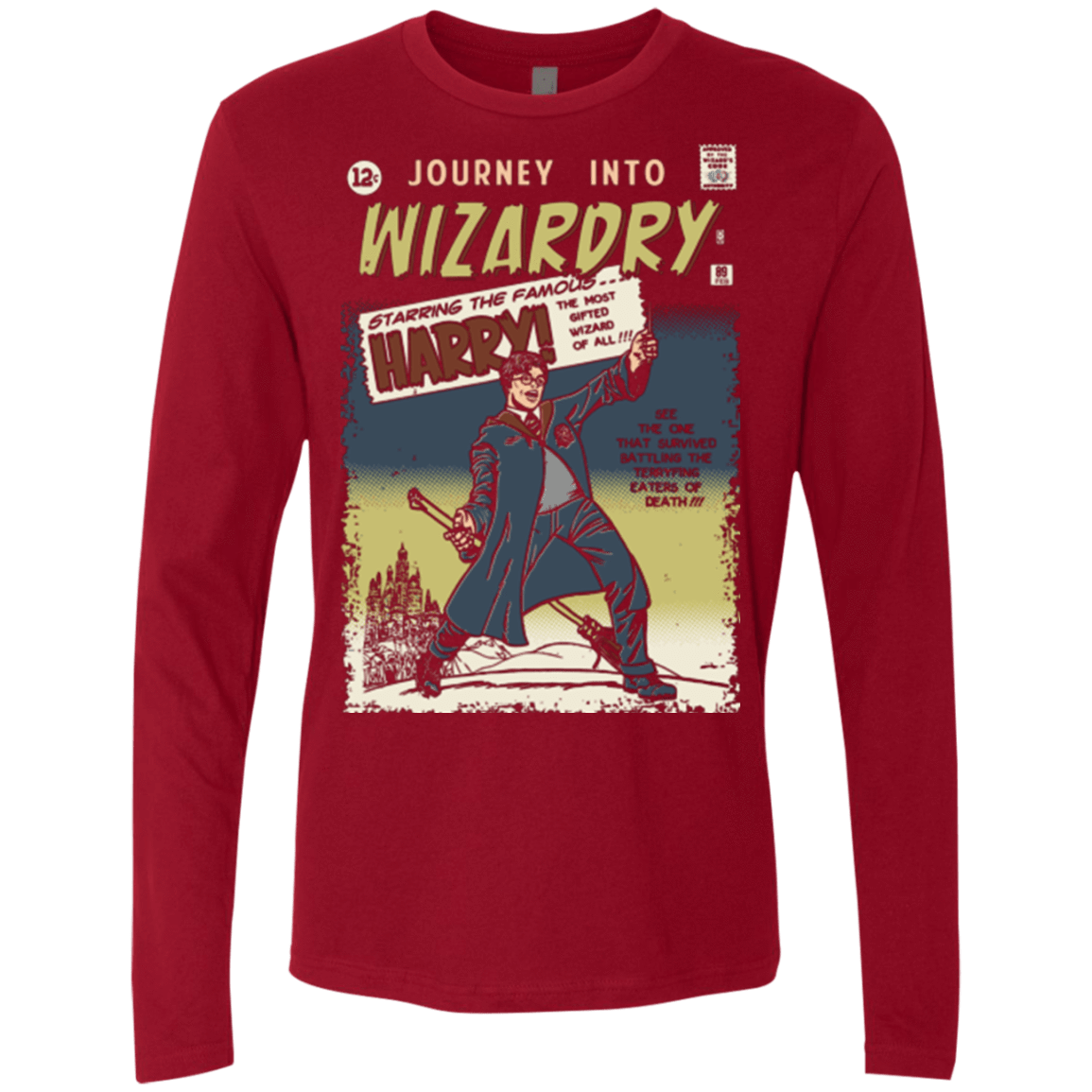 T-Shirts Cardinal / Small Journey into Wizardry Men's Premium Long Sleeve