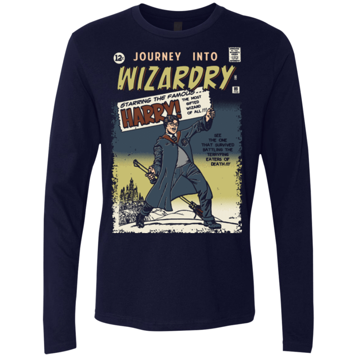 T-Shirts Midnight Navy / Small Journey into Wizardry Men's Premium Long Sleeve