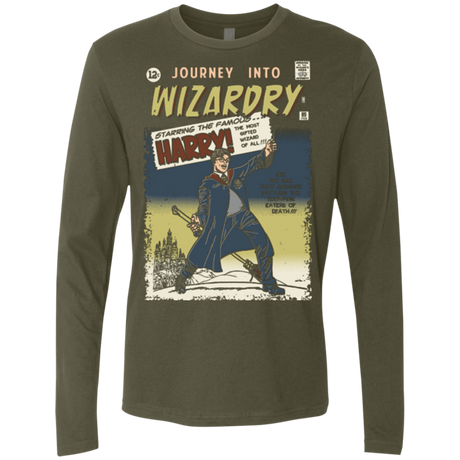T-Shirts Military Green / Small Journey into Wizardry Men's Premium Long Sleeve