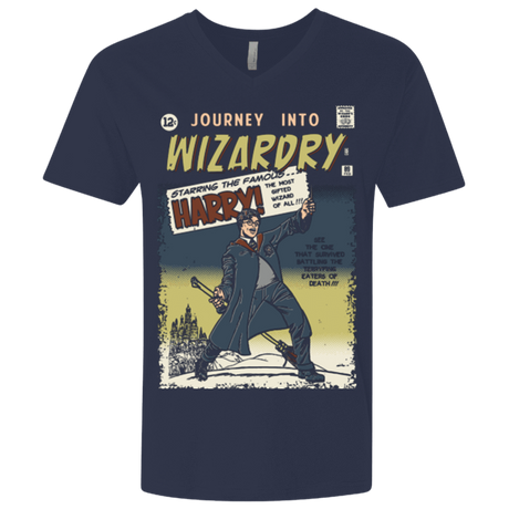 T-Shirts Midnight Navy / X-Small Journey into Wizardry Men's Premium V-Neck