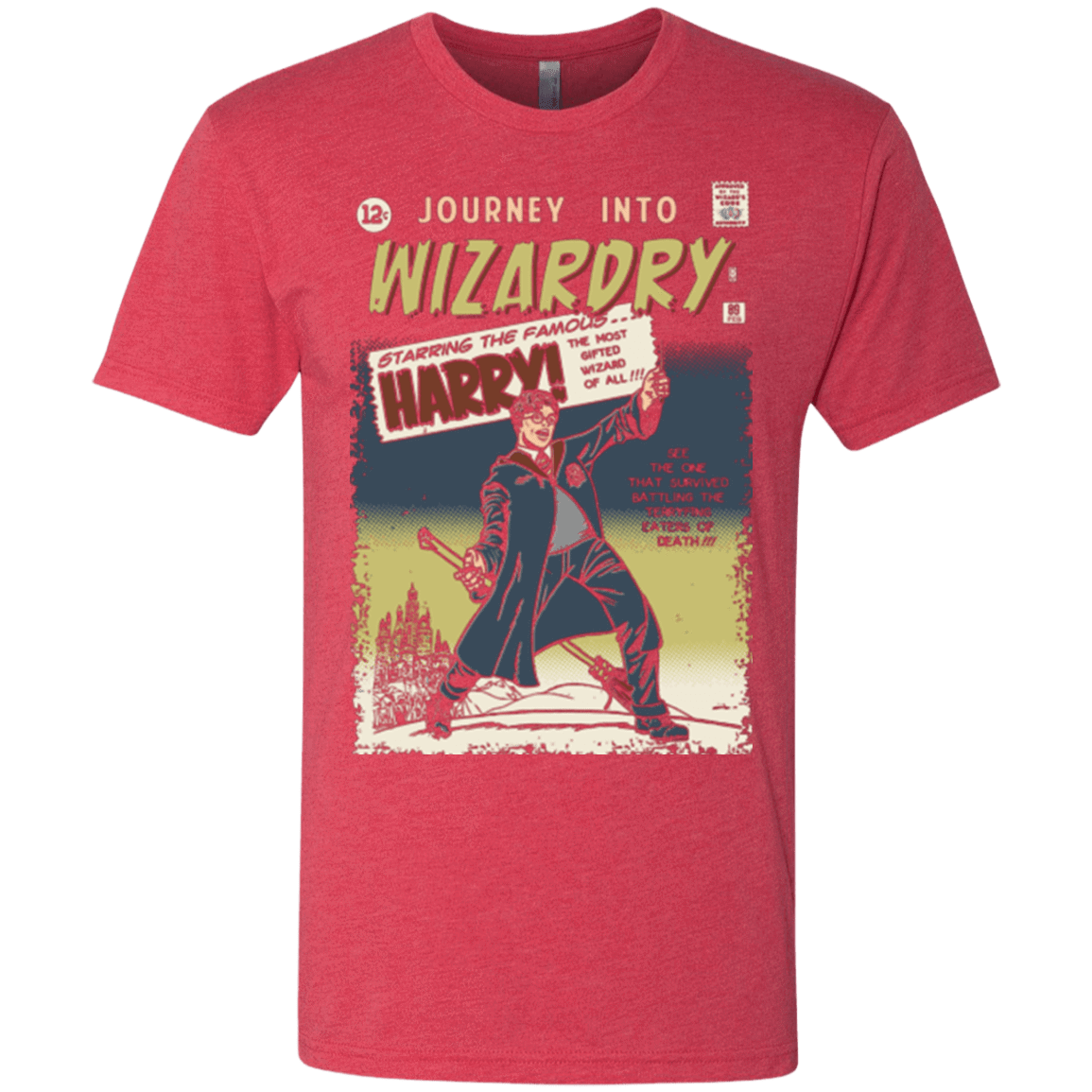 T-Shirts Vintage Red / Small Journey into Wizardry Men's Triblend T-Shirt