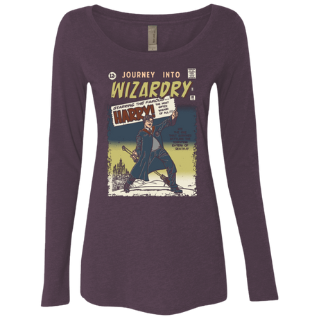 T-Shirts Vintage Purple / Small Journey into Wizardry Women's Triblend Long Sleeve Shirt