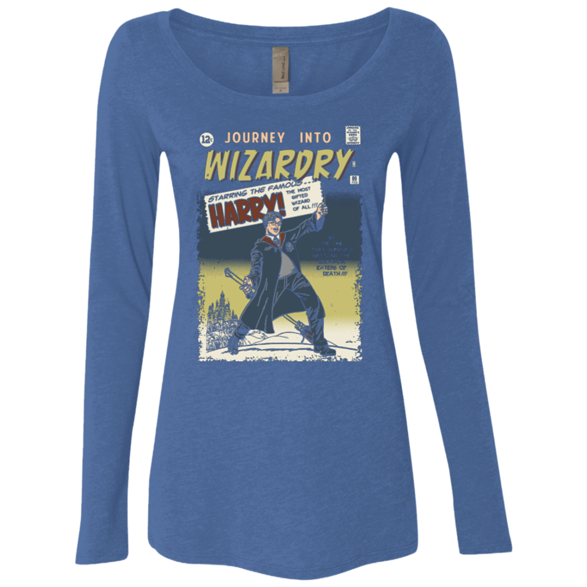 T-Shirts Vintage Royal / Small Journey into Wizardry Women's Triblend Long Sleeve Shirt