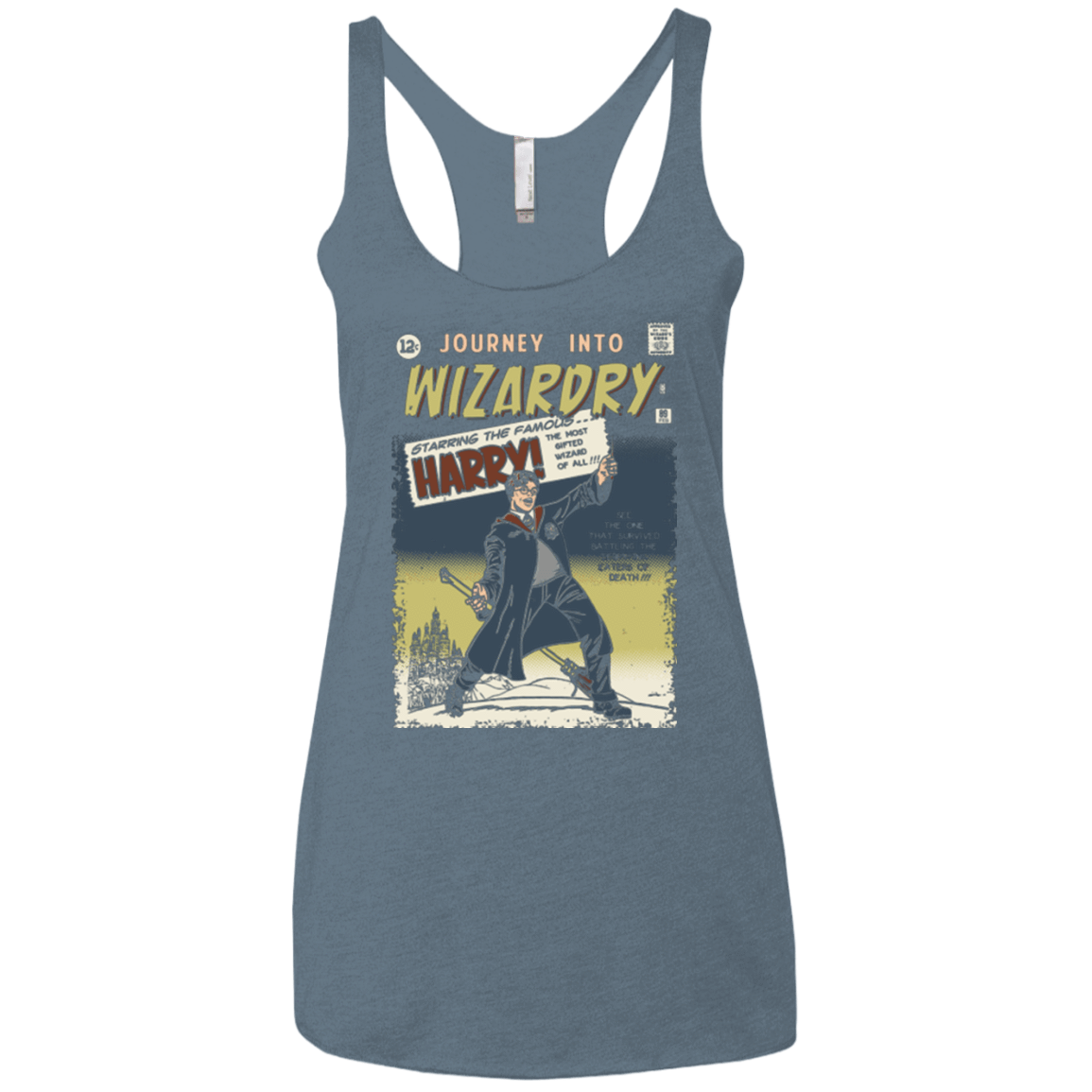 T-Shirts Indigo / X-Small Journey into Wizardry Women's Triblend Racerback Tank