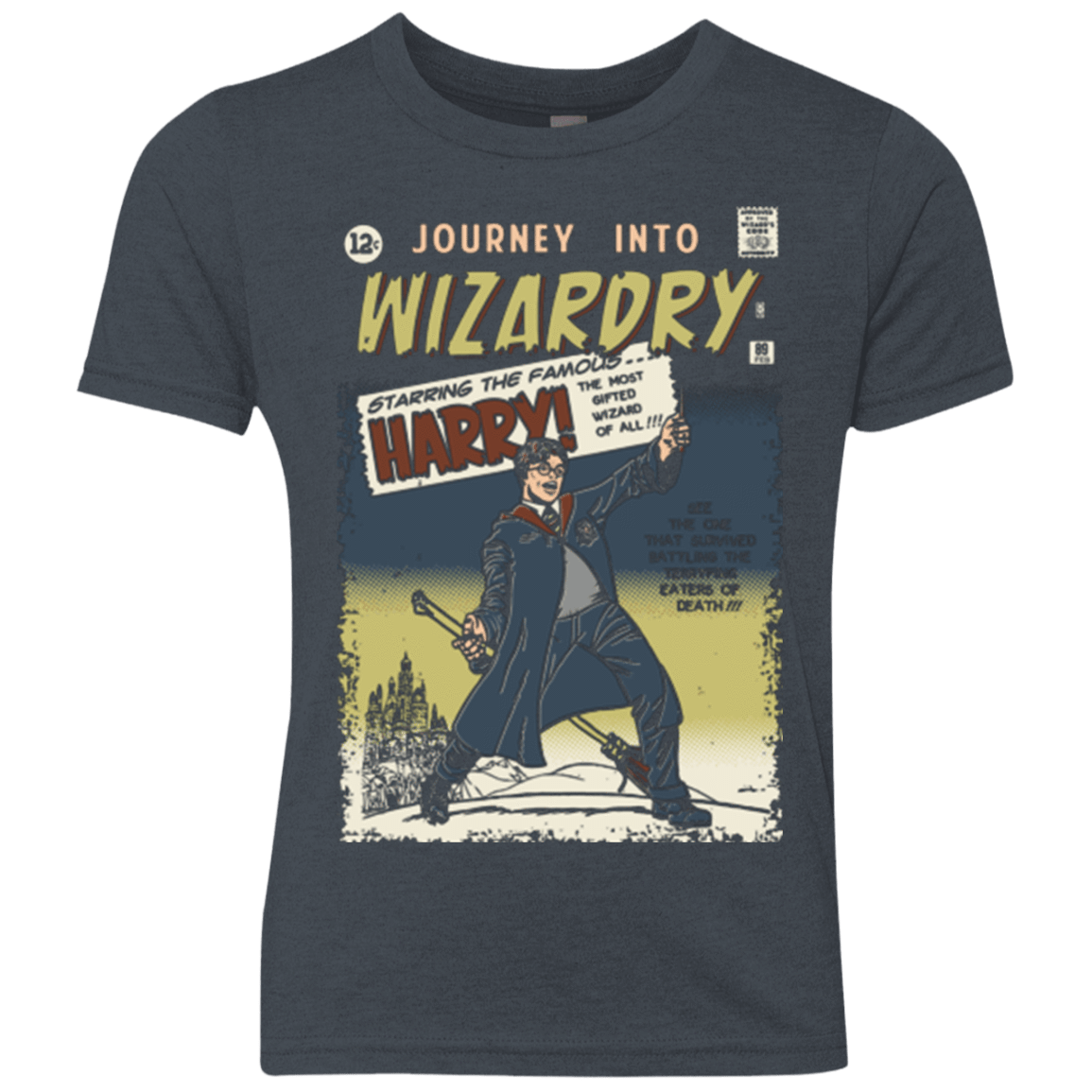 T-Shirts Vintage Navy / YXS Journey into Wizardry Youth Triblend T-Shirt