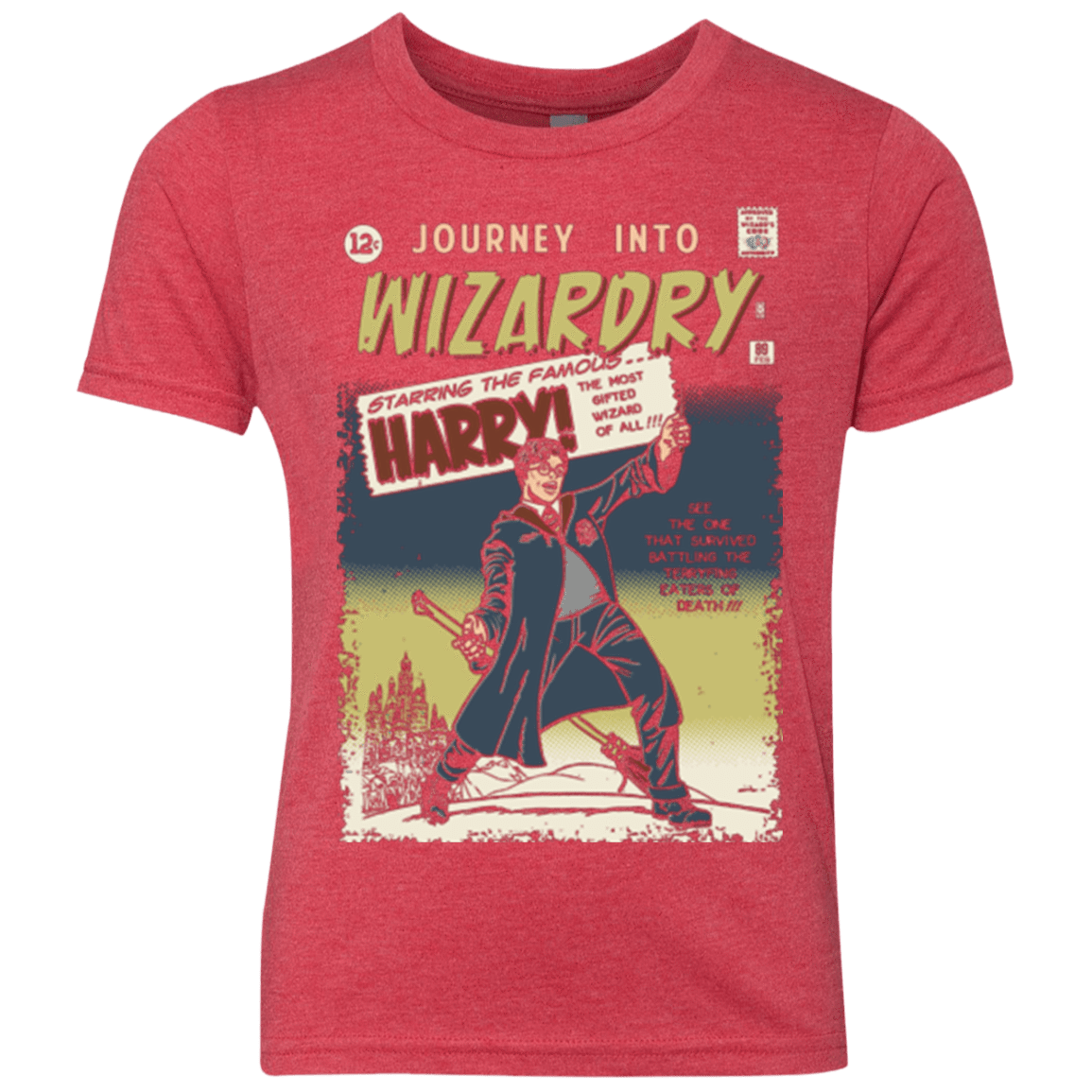 T-Shirts Vintage Red / YXS Journey into Wizardry Youth Triblend T-Shirt