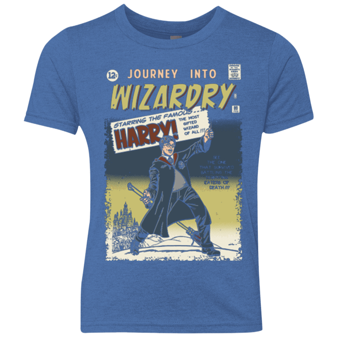 T-Shirts Vintage Royal / YXS Journey into Wizardry Youth Triblend T-Shirt