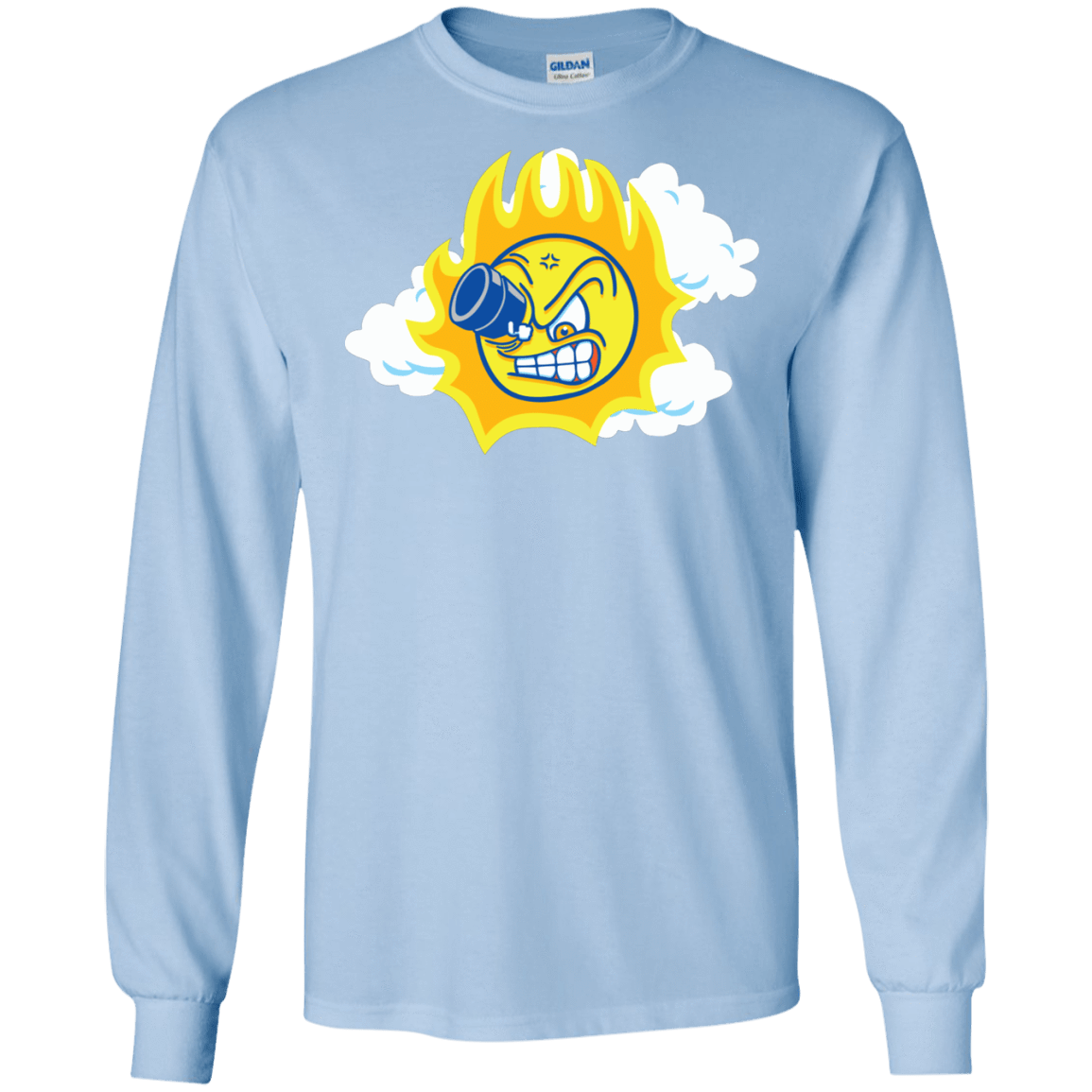 T-Shirts Light Blue / S Journey To The Angry Sun Men's Long Sleeve T-Shirt