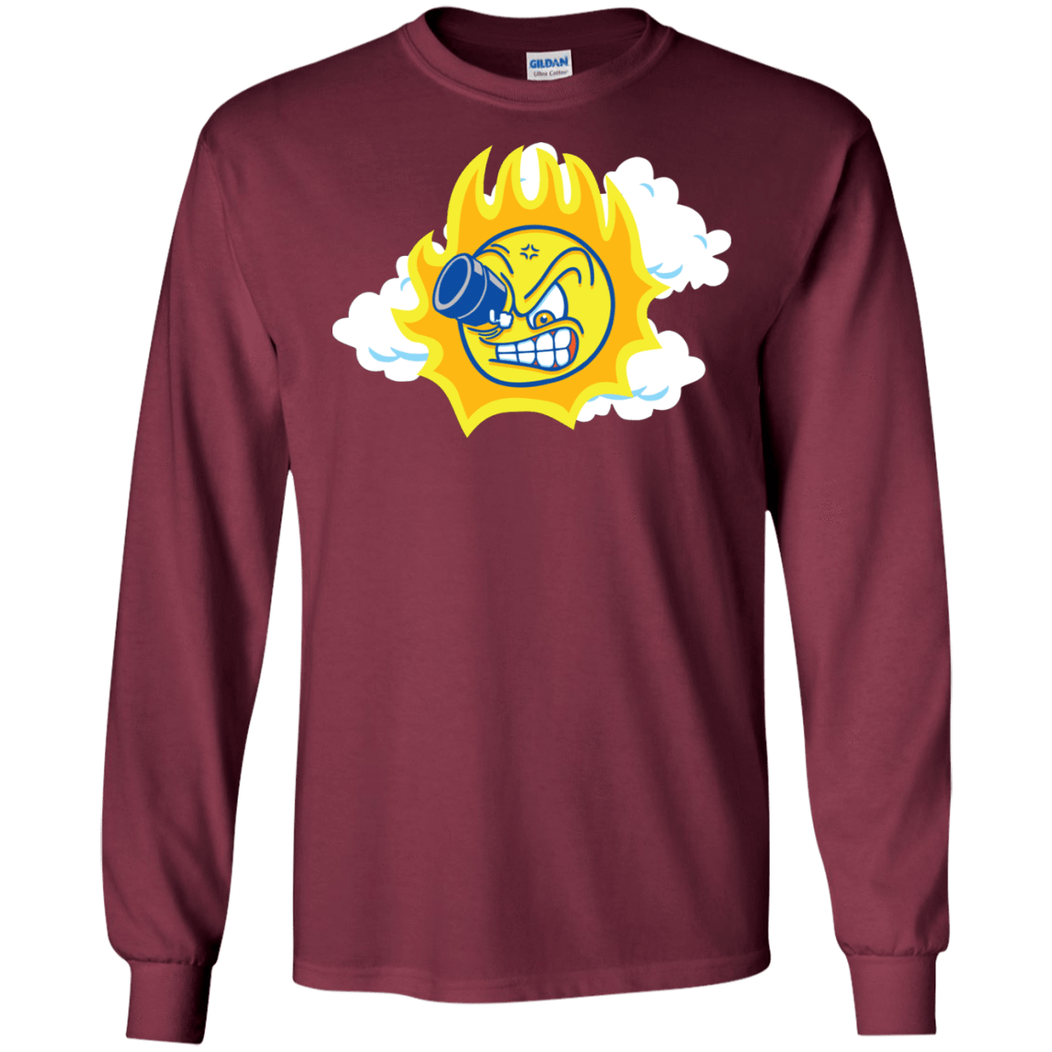 T-Shirts Maroon / S Journey To The Angry Sun Men's Long Sleeve T-Shirt