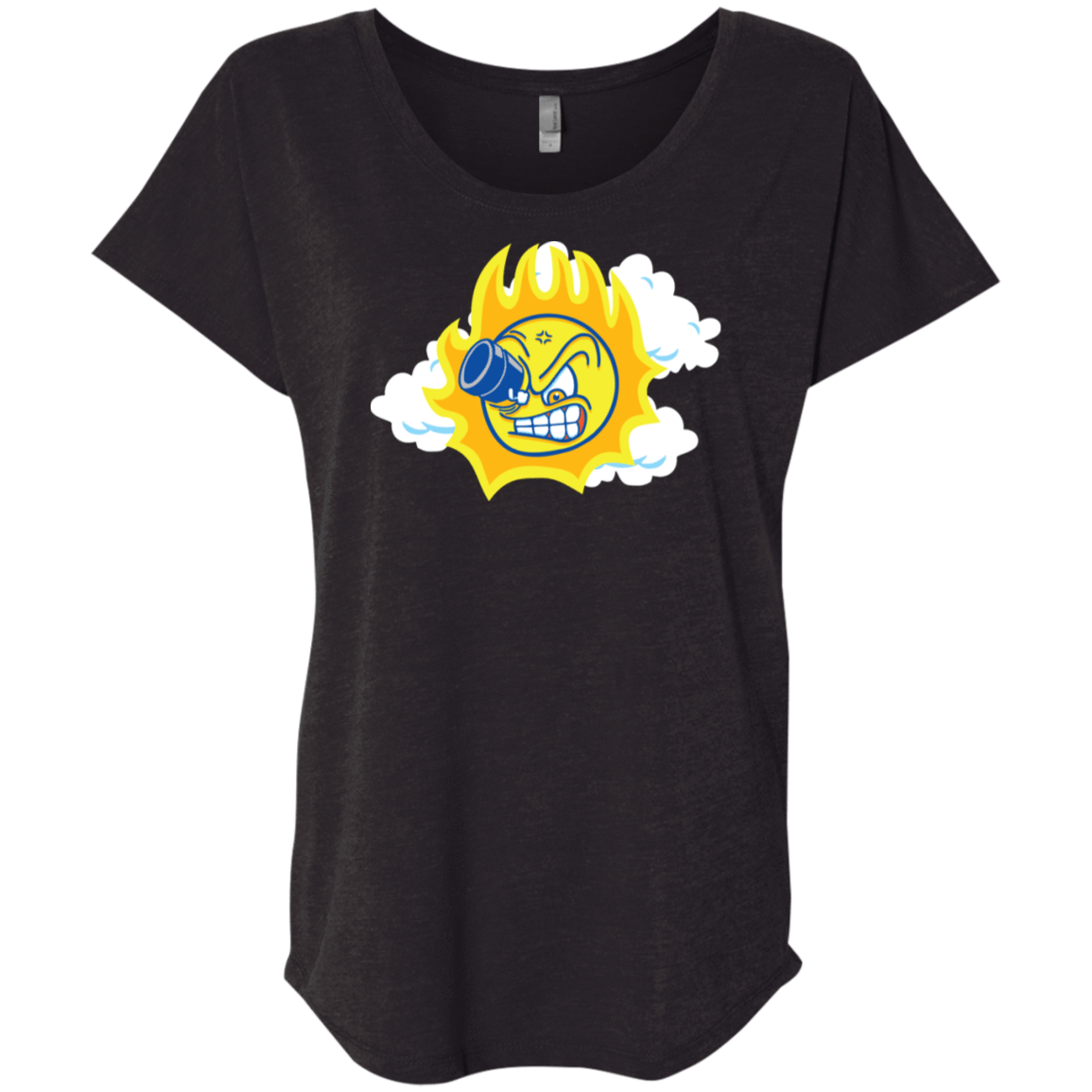 T-Shirts Vintage Black / X-Small Journey To The Angry Sun Triblend Dolman Sleeve