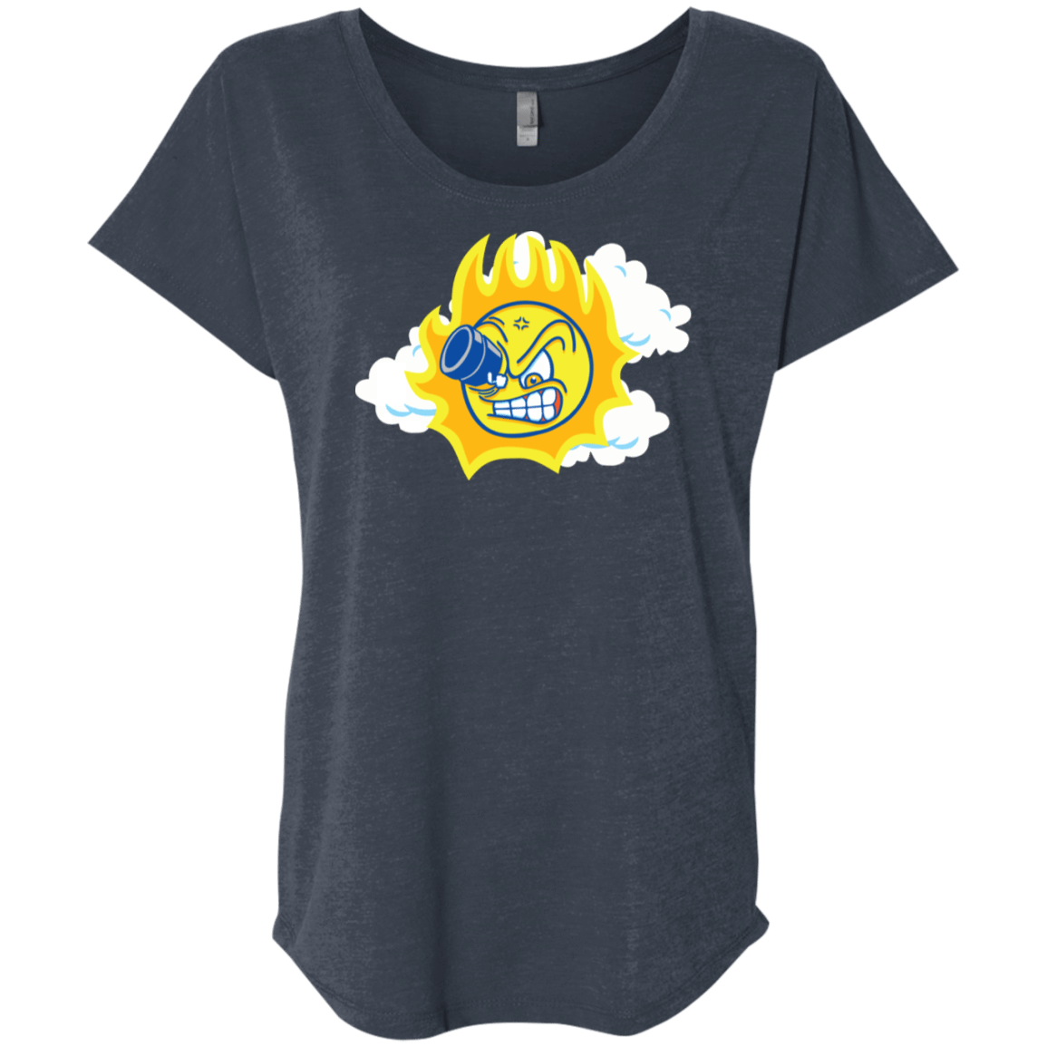 T-Shirts Vintage Navy / X-Small Journey To The Angry Sun Triblend Dolman Sleeve