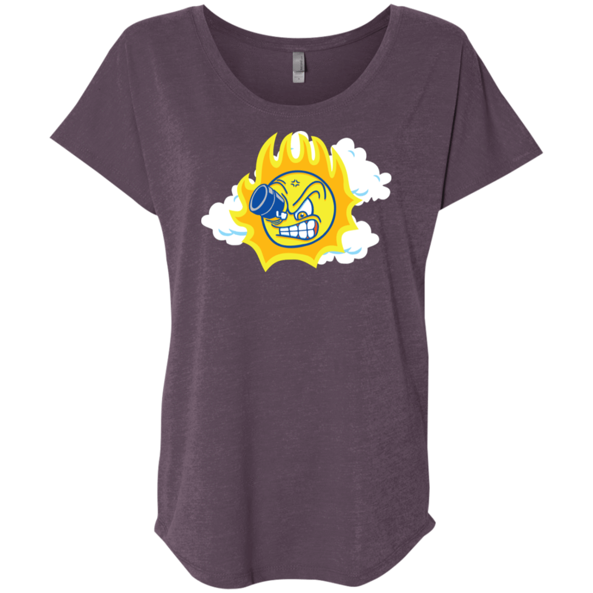 T-Shirts Vintage Purple / X-Small Journey To The Angry Sun Triblend Dolman Sleeve