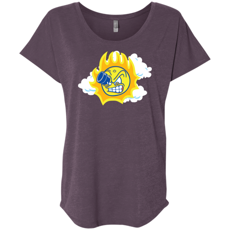 T-Shirts Vintage Purple / X-Small Journey To The Angry Sun Triblend Dolman Sleeve