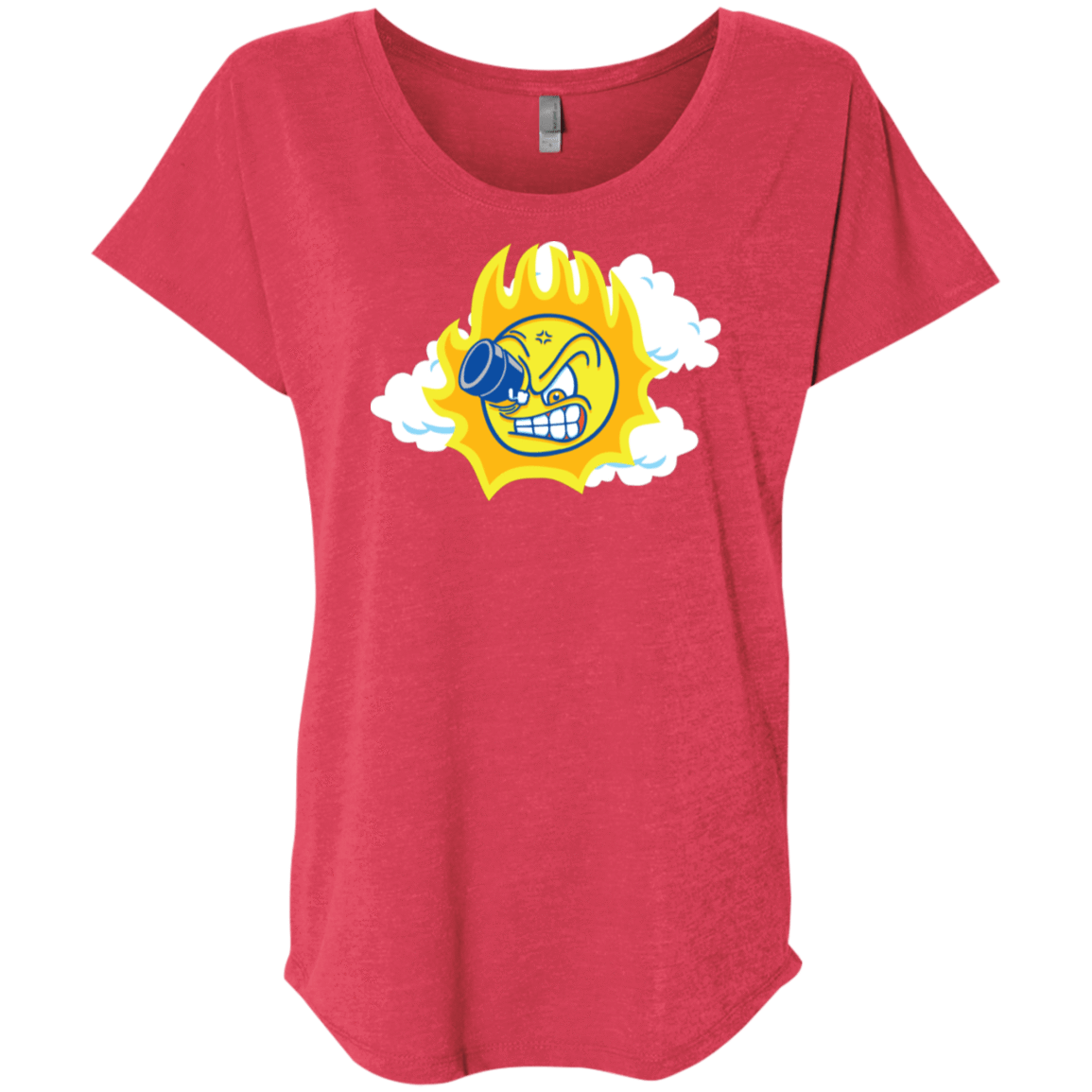 T-Shirts Vintage Red / X-Small Journey To The Angry Sun Triblend Dolman Sleeve