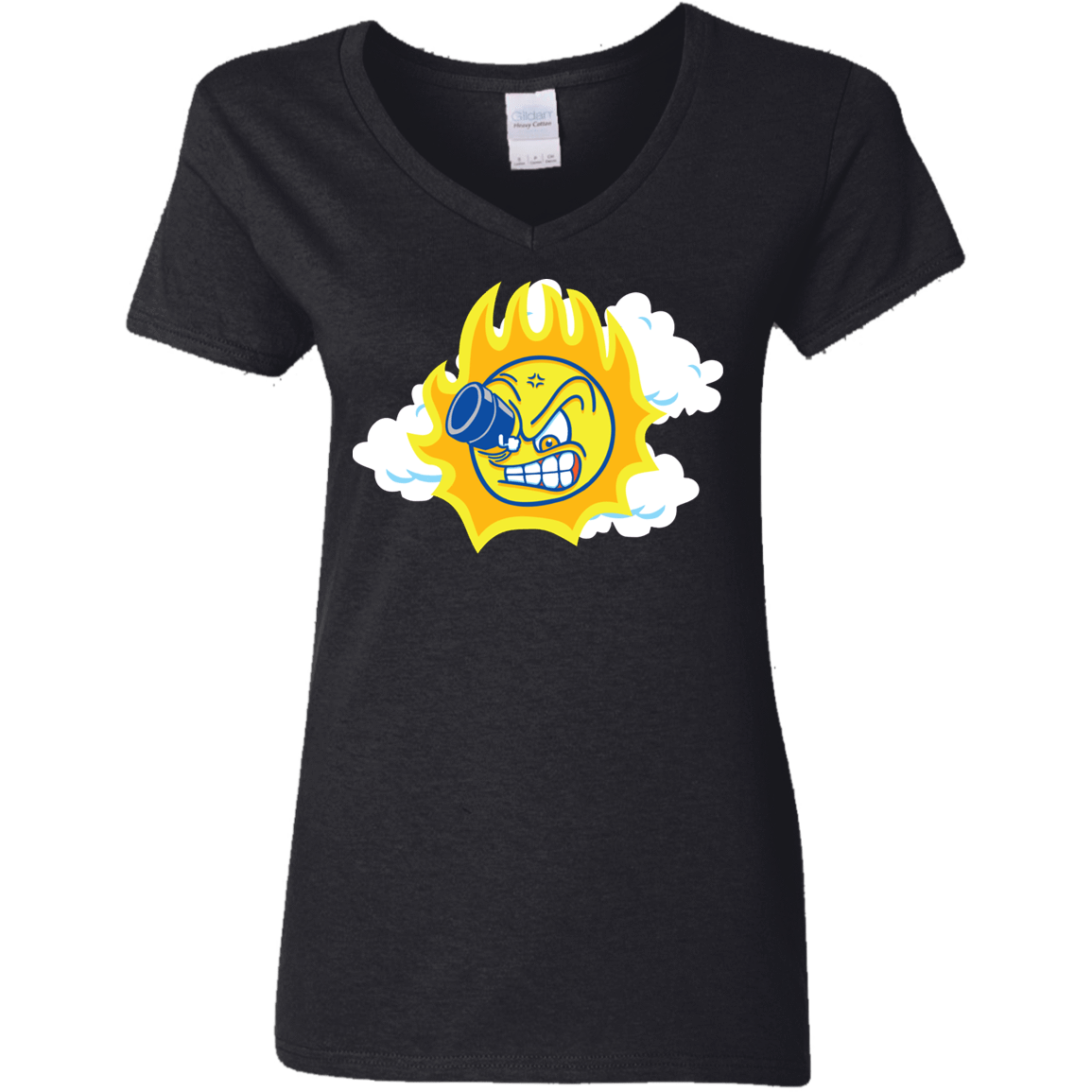 T-Shirts Black / S Journey To The Angry Sun Women's V-Neck T-Shirt