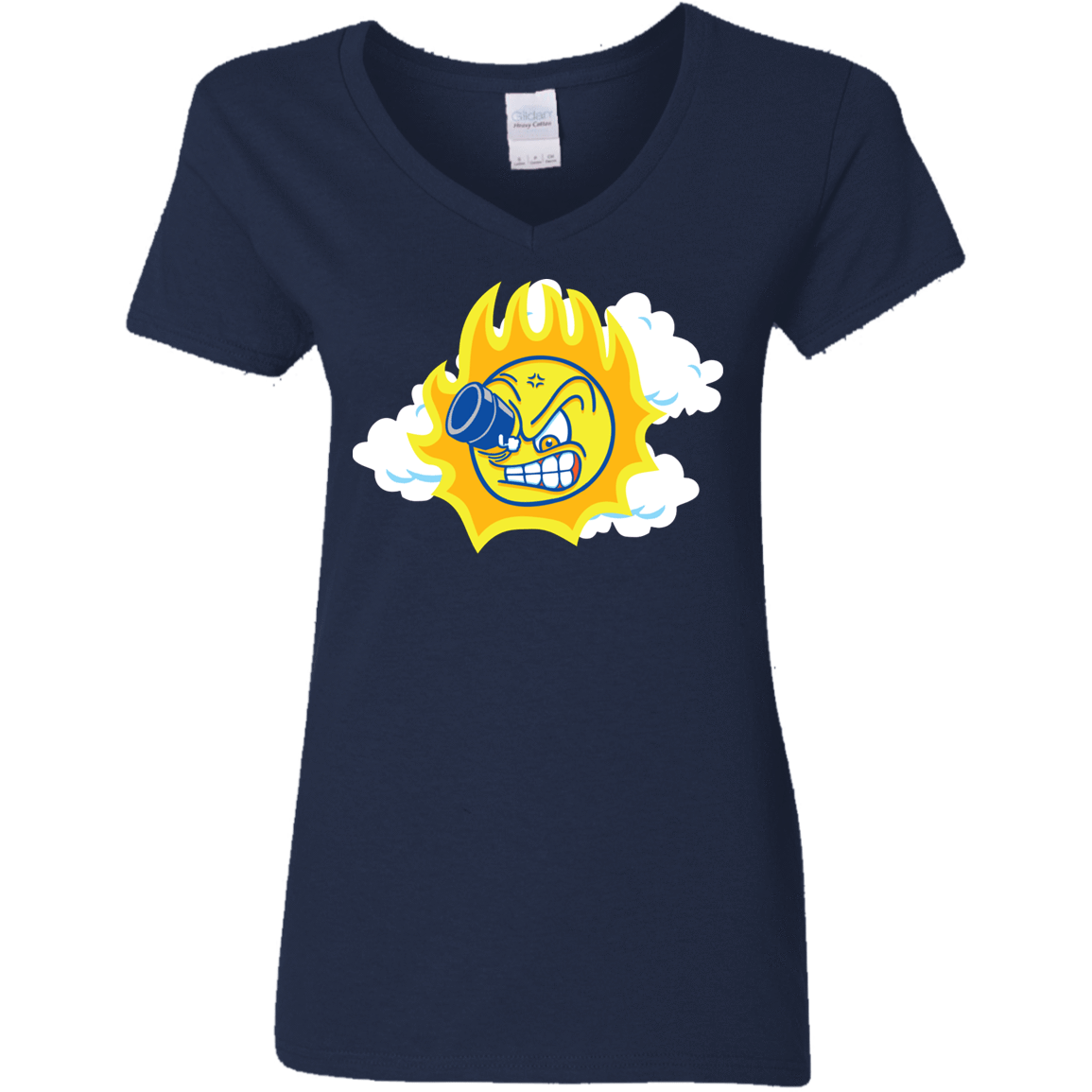 T-Shirts Navy / S Journey To The Angry Sun Women's V-Neck T-Shirt