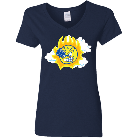 T-Shirts Navy / S Journey To The Angry Sun Women's V-Neck T-Shirt