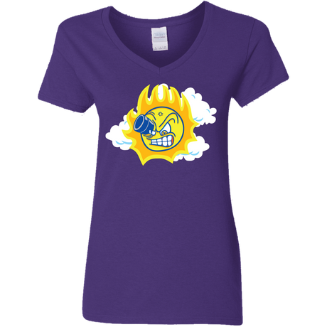 T-Shirts Purple / S Journey To The Angry Sun Women's V-Neck T-Shirt