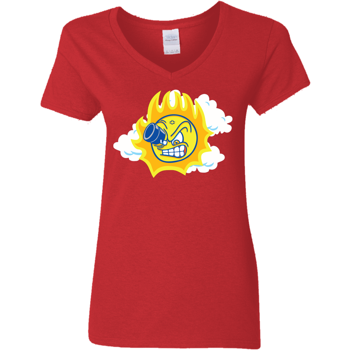 T-Shirts Red / S Journey To The Angry Sun Women's V-Neck T-Shirt