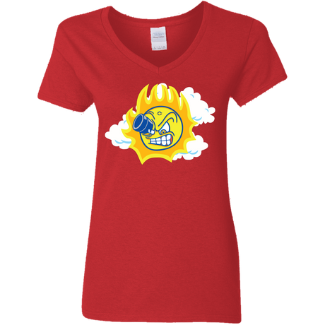 T-Shirts Red / S Journey To The Angry Sun Women's V-Neck T-Shirt