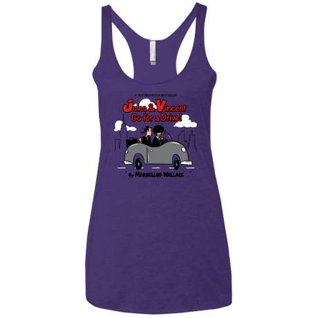 T-Shirts Purple / X-Small Jules n Vincent Women's Triblend Racerback Tank